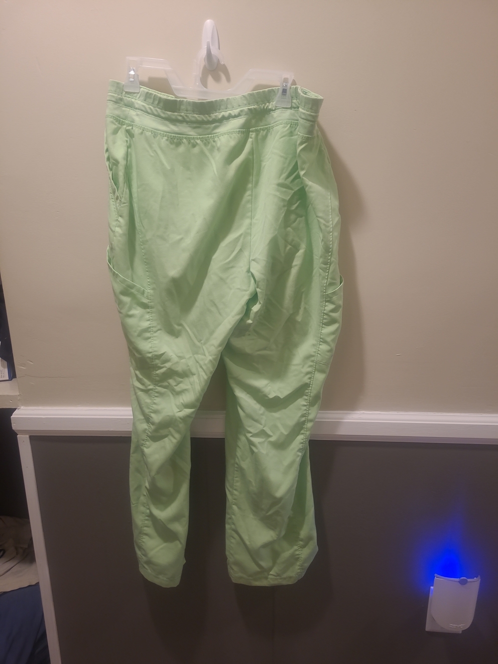 Grey's Anatomy Pants Womens Size 2XL Neon Green Drawstring Pull On Scrubs - Picture 5 of 11